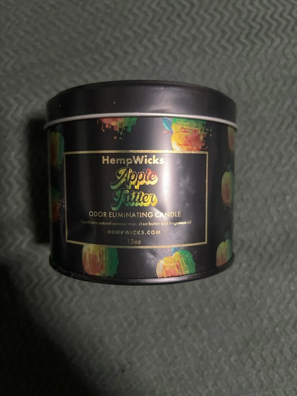 Hempwicks Apple Fritter Candle In Reusable Tin 12 oz